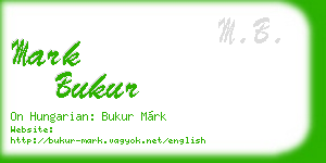 mark bukur business card